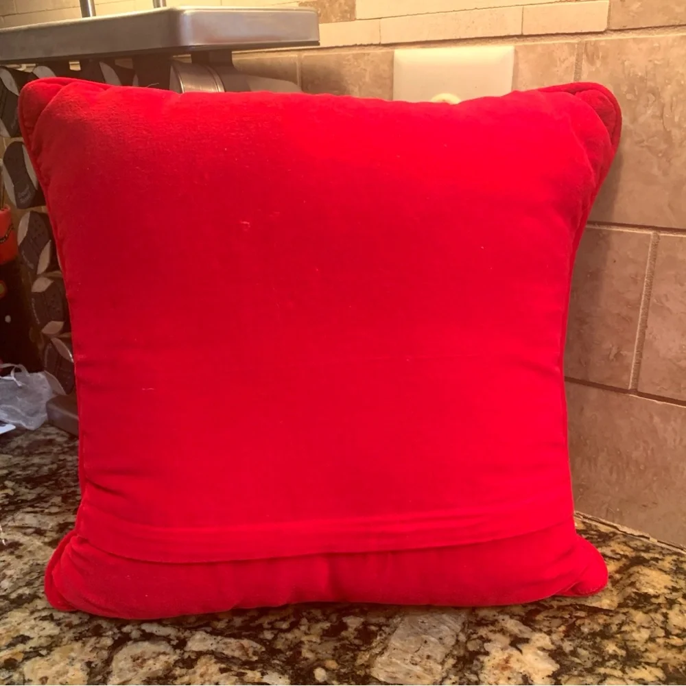 Vintage Needlepoint Christmas Decorative Throw Pillow